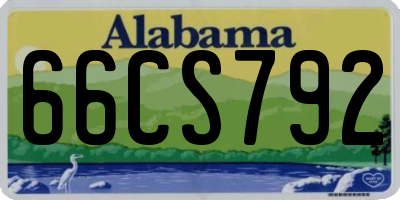 AL license plate 66CS792