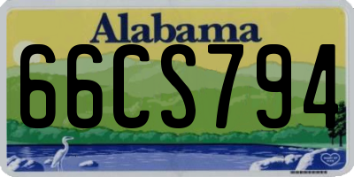 AL license plate 66CS794