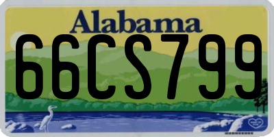 AL license plate 66CS799