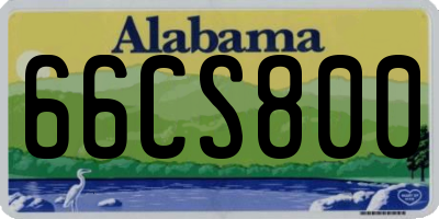 AL license plate 66CS800
