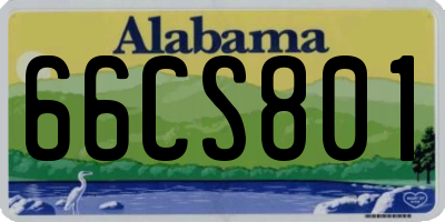 AL license plate 66CS801