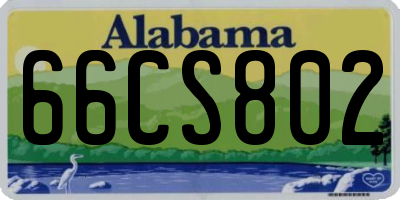 AL license plate 66CS802