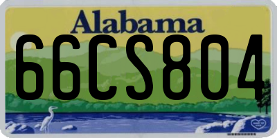 AL license plate 66CS804