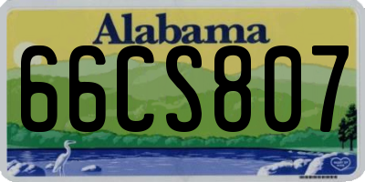 AL license plate 66CS807