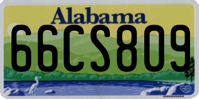 AL license plate 66CS809