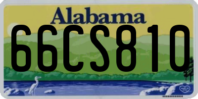 AL license plate 66CS810