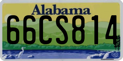 AL license plate 66CS814