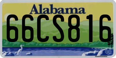 AL license plate 66CS816
