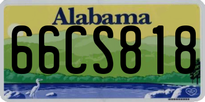 AL license plate 66CS818