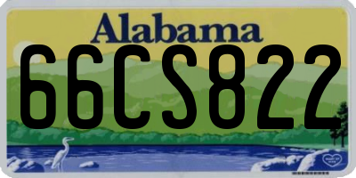 AL license plate 66CS822