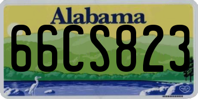 AL license plate 66CS823