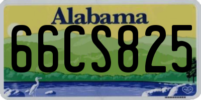 AL license plate 66CS825