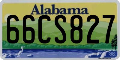 AL license plate 66CS827
