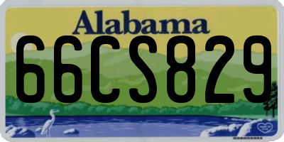 AL license plate 66CS829