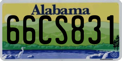 AL license plate 66CS831
