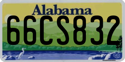 AL license plate 66CS832