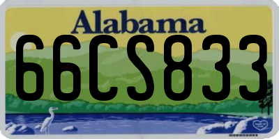 AL license plate 66CS833