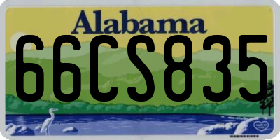 AL license plate 66CS835