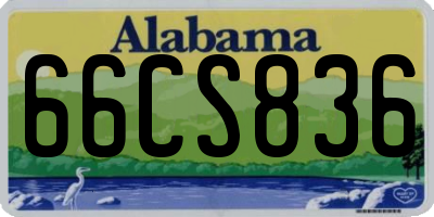 AL license plate 66CS836