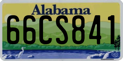 AL license plate 66CS841