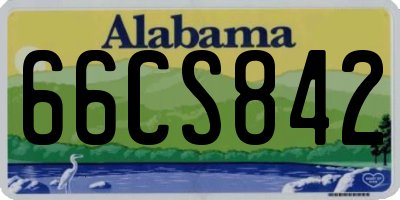 AL license plate 66CS842