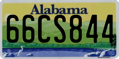 AL license plate 66CS844