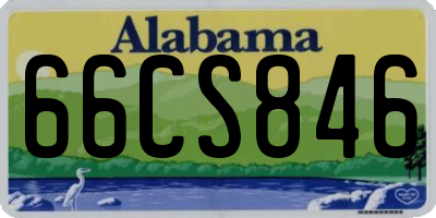 AL license plate 66CS846