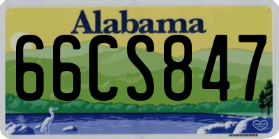 AL license plate 66CS847