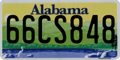 AL license plate 66CS848