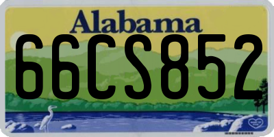AL license plate 66CS852