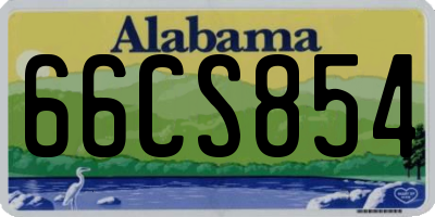 AL license plate 66CS854