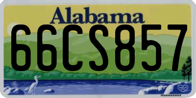 AL license plate 66CS857