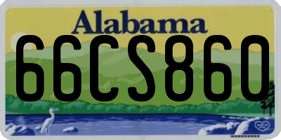 AL license plate 66CS860