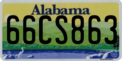AL license plate 66CS863