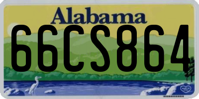 AL license plate 66CS864