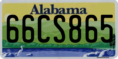 AL license plate 66CS865