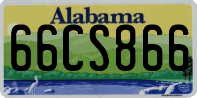 AL license plate 66CS866