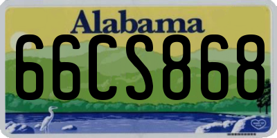 AL license plate 66CS868