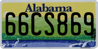 AL license plate 66CS869