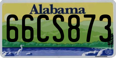 AL license plate 66CS873
