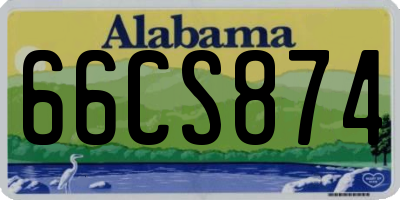 AL license plate 66CS874