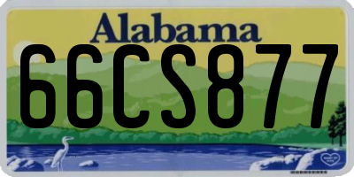 AL license plate 66CS877