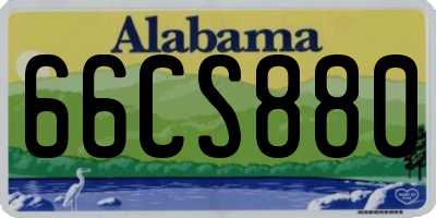 AL license plate 66CS880