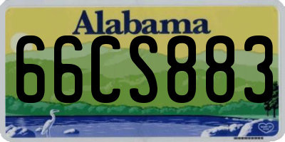 AL license plate 66CS883