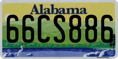 AL license plate 66CS886