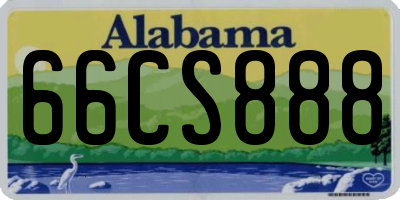 AL license plate 66CS888