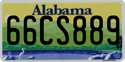 AL license plate 66CS889