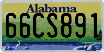 AL license plate 66CS891
