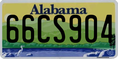 AL license plate 66CS904