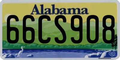 AL license plate 66CS908